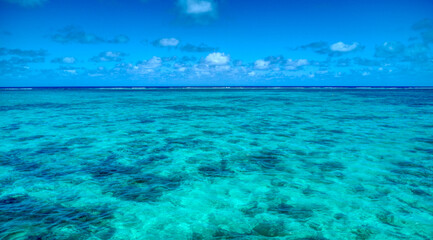 The indian ocean off the coast of Belle Mare, Mauritius
