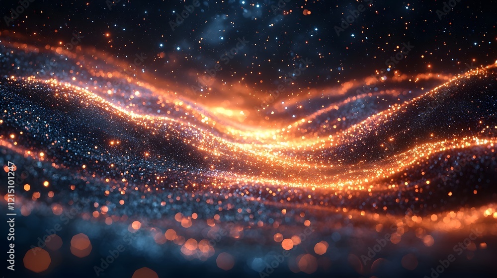 Poster surreal galaxy of successful ai driven marketing campaigns powered by data insights