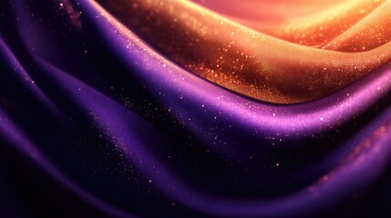 Dark orange and mahogany gradient with purple shadows and cherry gold