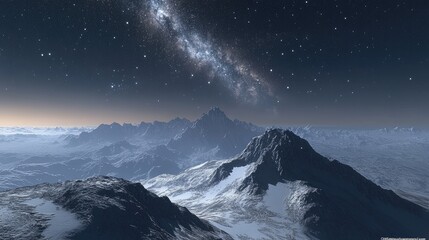 A panoramic view of a night sky filled with countless stars,
