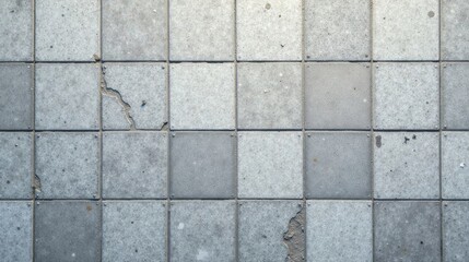Obraz premium High-resolution image depicting a surface of weathered square tiles with subtle cracks and discoloration