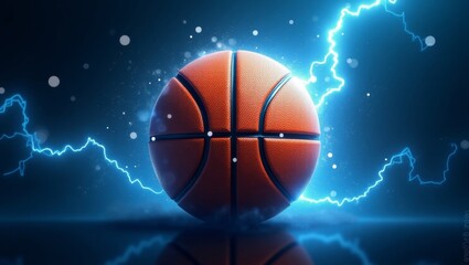 Fototapeta premium Electric basketball burst