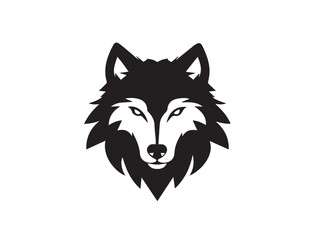 Wolf vector logo. Black wolf head silhouette. Wolf head logo design. Wolf Head vector silhouette logo style art design illustration. 