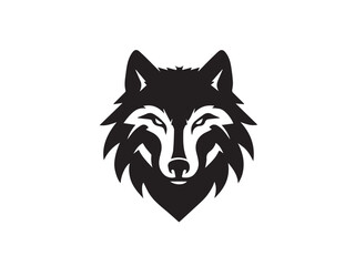 Wolf vector logo. Black wolf head silhouette. Wolf head logo design. Wolf Head vector silhouette logo style art design illustration. 