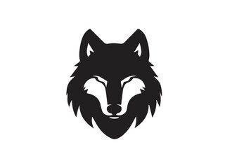 Wolf vector logo. Black wolf head silhouette. Wolf head logo design. Wolf Head vector silhouette logo style art design illustration. 