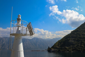 radio telescope on the coast of island