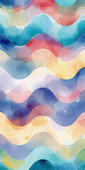 Watercolor abstract background with waves