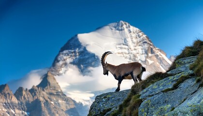 mountain goat on a rock