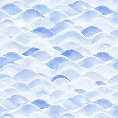 Watercolor abstract background with waves