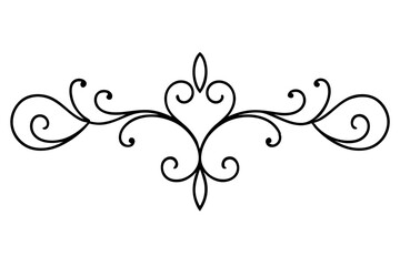 Elegant Baroque Ornament Vector for Luxury Invitation