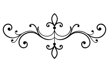 Elegant Baroque Ornament Vector for Luxury Invitation