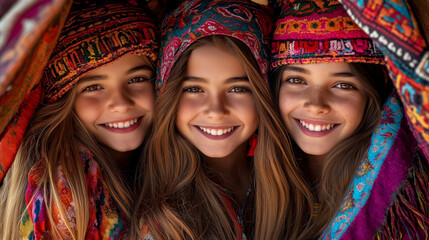 Woman in ethnographic clothing.