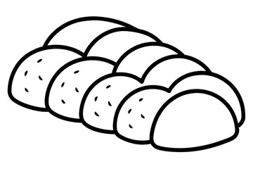 Sushi Rolls Elegant Line Art Design for Asian Restaurant