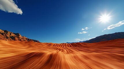 Fototapeta premium Breathtaking Landscape of Striking Sandstone Waves under Bright Sky