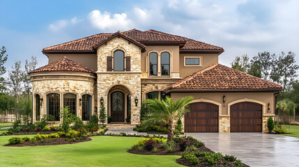 Fototapeta premium very beautiful old house AI generative 