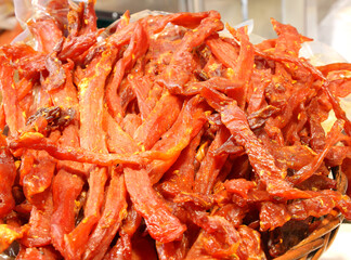 dried meat called COPPIETTE typical of the Lazio region in central Italy near Rome