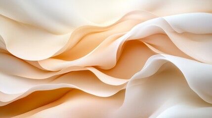 Obraz premium Soft, flowing layers of pastel fabric create an ethereal, delicate wave pattern, evoking a sense of calm and elegance.