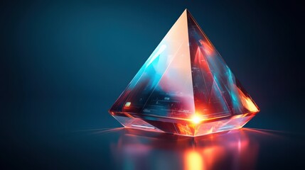 Craft a futuristic Consumer Insight Prism merging digital and traditional elements in a sleek design