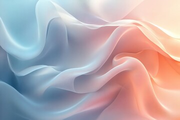 Obraz premium Abstract flowing lines artistic composition soft textures digital art elegant design harmony in colors