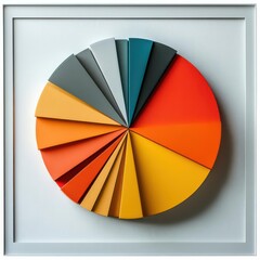 Obraz premium Craft a visually appealing pie chart with a modern twist