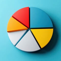 Fototapeta premium Craft a visually appealing pie chart with a modern twist