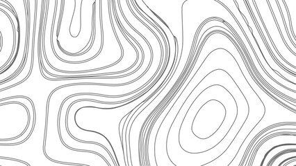 Fototapeta premium Topographic map contours in hilly or mountainous terrain, similar cartography illustration. Topography and geography map grid abstract backdrop.