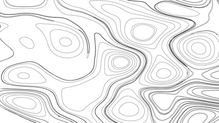Topographic map contours in hilly or mountainous terrain, similar cartography illustration. Topography and geography map grid abstract backdrop.