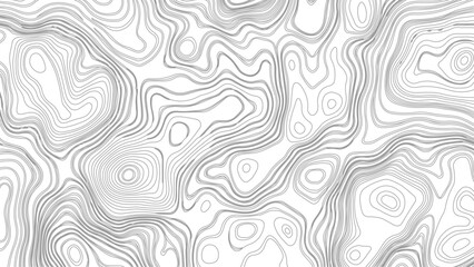 Topographic map contours in hilly or mountainous terrain, similar cartography illustration. Topography and geography map grid abstract backdrop.