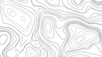 Topographic map contours in hilly or mountainous terrain, similar cartography illustration. Topography and geography map grid abstract backdrop.