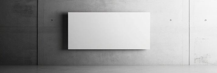 Versatile Blank Panel: Horizontal Whiteboard Mockup for Creative Messaging or Advertising Design