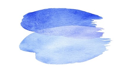 Fototapeta premium Subtle watercolor brush stroke in transparent blue hues, creating a soft gradient across the white canvas, with light blending and smooth transitions