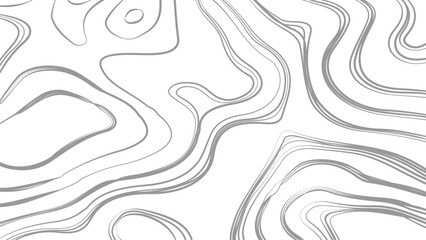 Fototapeta premium Topographic map contours in hilly or mountainous terrain, similar cartography illustration. Topography and geography map grid abstract backdrop.