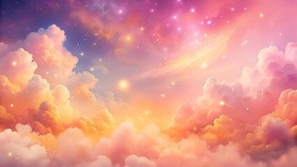 dreamy abstract background with soft, cloudy patterns in shades of pink and orange