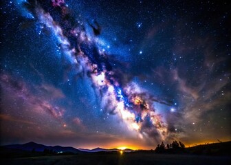 Fototapeta premium Minimalist Milky Way Galaxy Night Sky Astrophotography