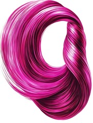 An energetic, free-flowing fuchsia watercolor brush stroke, adding a burst of color and movement across a clean white background