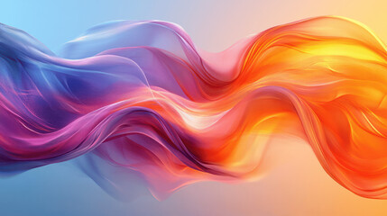 Obraz premium Gentle waves of blue and yellow light blending into a soft and serene abstract background filled with elegance and tranquility.