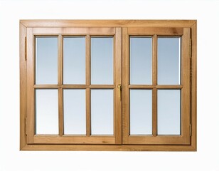multi panel window frame isolated on white background