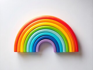 Fototapeta premium Minimalist Rainbow Design Clean Promotion Stock Photo