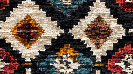 Seamless scandinavian carpet pattern. 