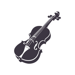 Obraz premium Classical Violin Instrument Silhouette Design