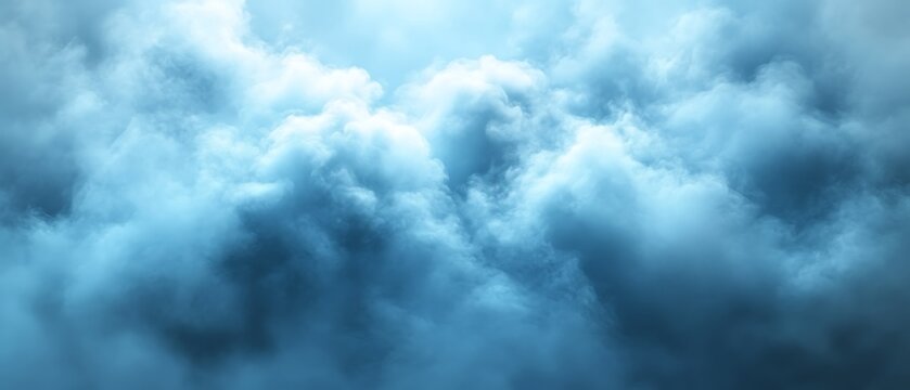 Dense, blue sky cloudscape.