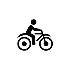 Bicycle icon bike vector trendy design symbol, Modern and editable bicycle icon.
 symbol with rider on road sign.
