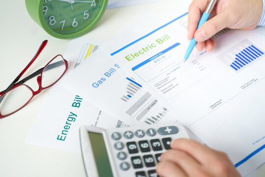 Gas bill statement and home energy consumption
