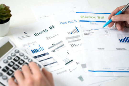 Home heating gas expenses and bill statement document