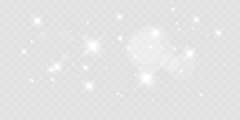 Light sparkle glitter shine glow with transparent glittering light effects, sparkling stars, white bokeh, and shiny glow on a checkered background, perfect for Christmas themes.
