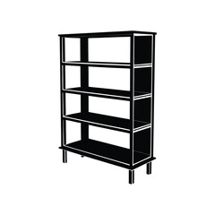 A free standing shelf vector illustration