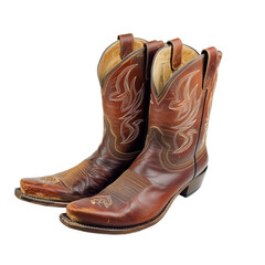 Cowboy boots isolated on transparent background