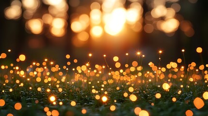 A glowing blend of green and yellow tones creating a soft, ethereal background.