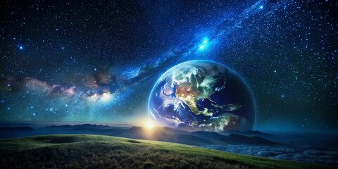 Obraz premium Night Sky Starry Earth Day Nature Conservation Photography