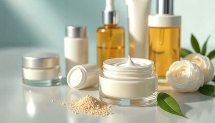 Close-Up Skincare Products in Med Spa